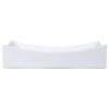 Contemporary 21-inch Bathroom Ceramic Vessel Sink Rectangular White