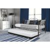 Twin size Daybeds with Trundle Bed in Brushed Bronze Metal Finish