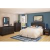 Full / Queen size Headboard in Chocolate Finish - Eco-Friendly