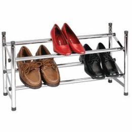 Expandable Two-Tier Shore Rack in Chrome