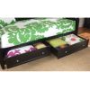 Twin size Black Wood Contemporary Daybed with Storage Drawers