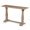 Driftwood Contemporary Classic Console Sofa Table with Pedestal Legs