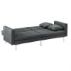Grey Linen Split-Back Modern Sleeper Sofa Couch