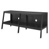 Modern 60-inch Ladder Style TV Stand in Black Finish