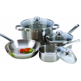 7-Piece Cookware Set Constructed in 18/10 Stainless Steel