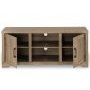Natural Wood TV Stand Entertainment Center for up to 60-inch TV