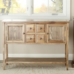 Oak Wood Finish Dining Room Sideboard Buffet Console Table Cabinet