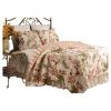 Twin size 100% Cotton Quilt Set with Sham in Pink Floral Butterfly