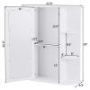 White Bathroom Wall Mounted Medicine Cabinet with Storage Shelves
