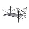 Twin size Contemporary Daybed and Trundle Set in Black Metal Finish