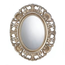 GILDED OVAL WALL MIRROR